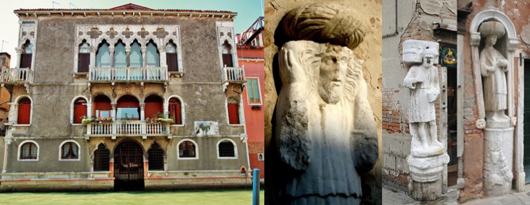 Palazzo Mastelli e le statue in Campo dei Mori